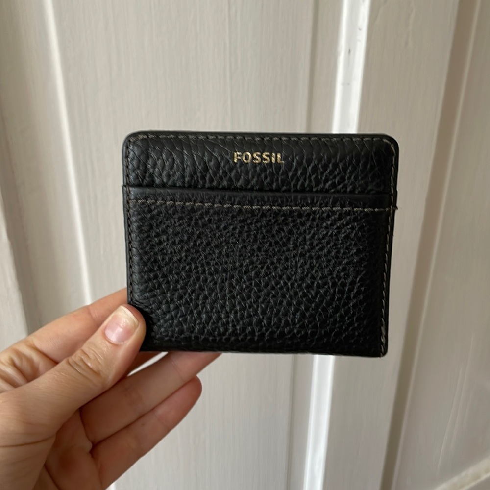 Fossil Black & Gray Mini Wallet